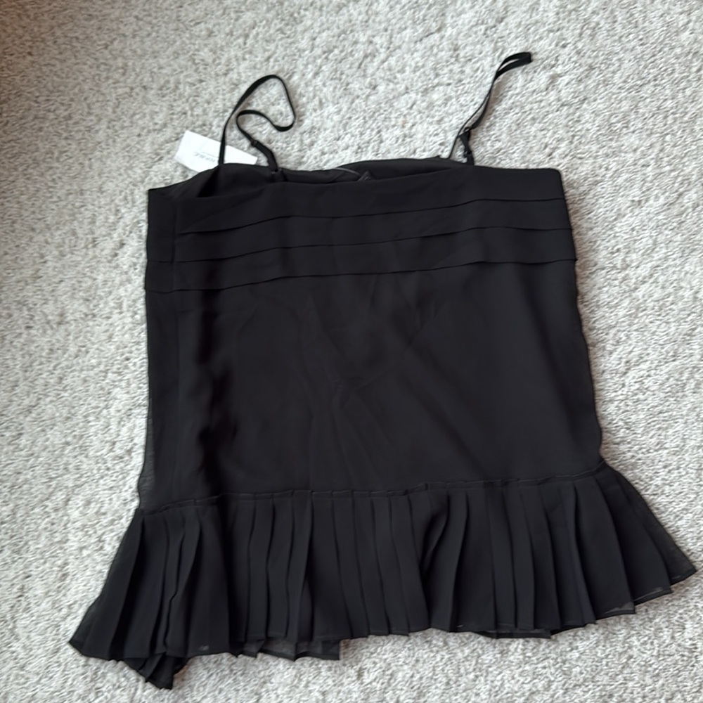 Banana Republic Black Pleated Chiffon Camisole Top Size XS - Picture 11 of 11